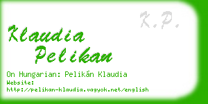 klaudia pelikan business card